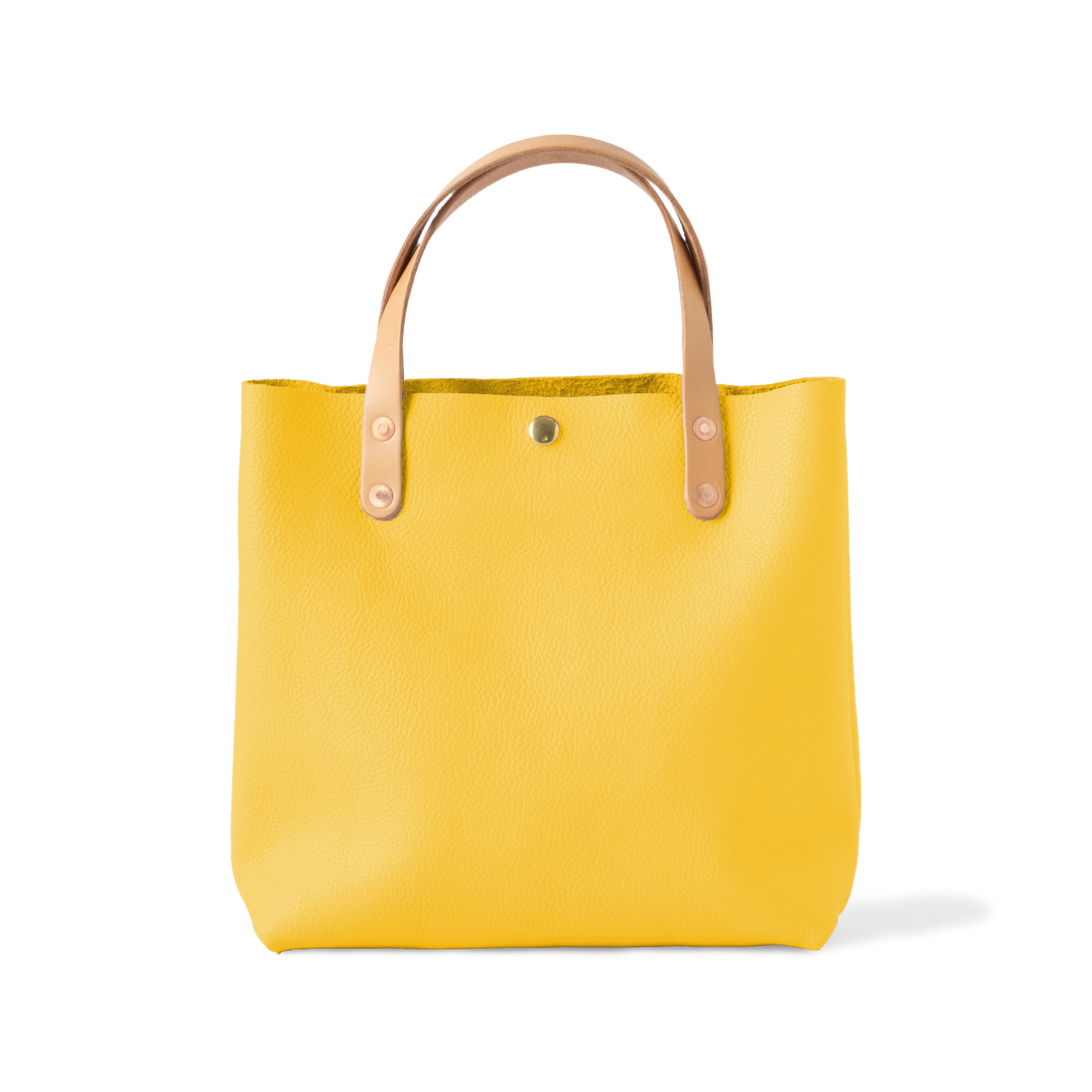 Yellow Italian Pebbled Mini Tote