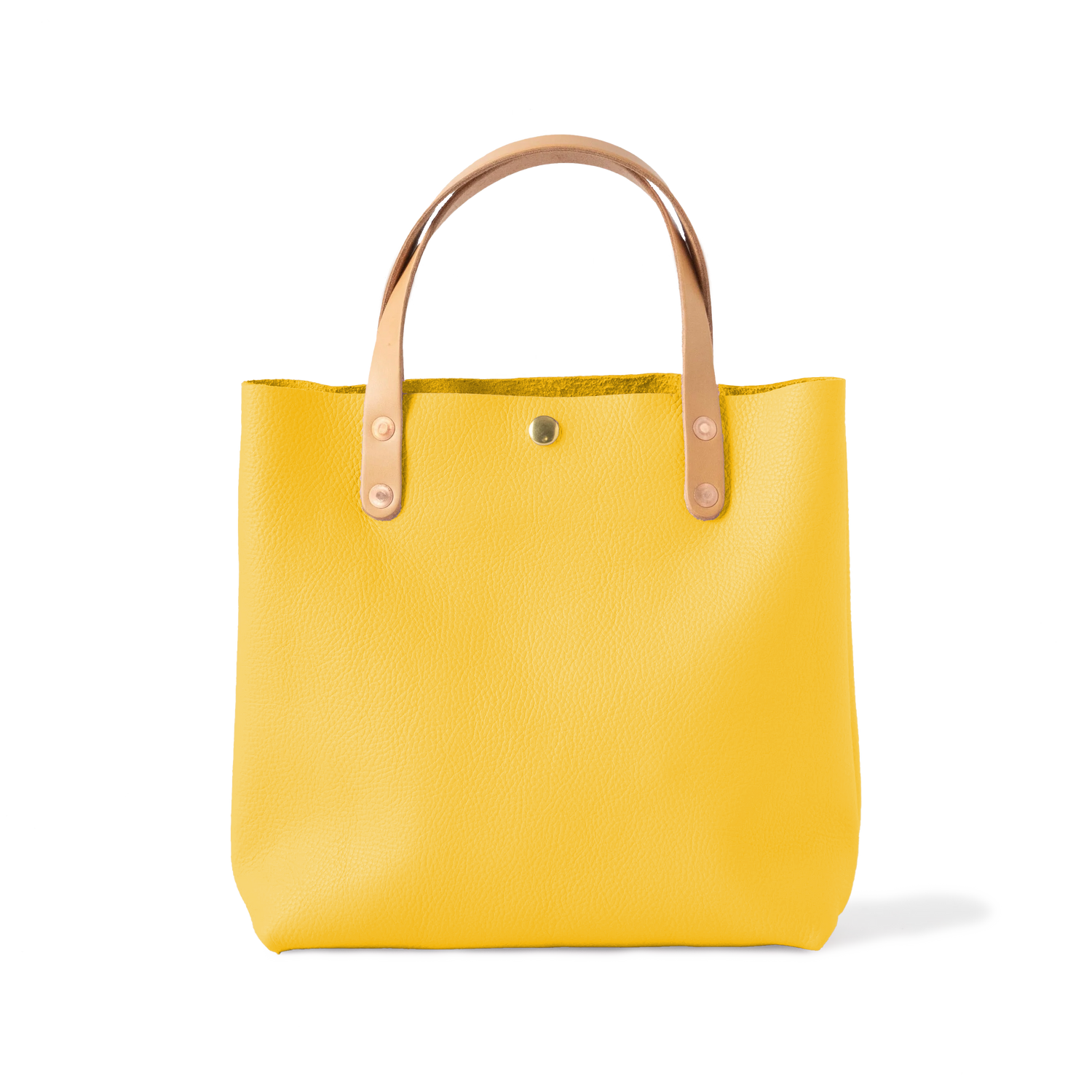 Yellow Italian Pebbled Mini Tote