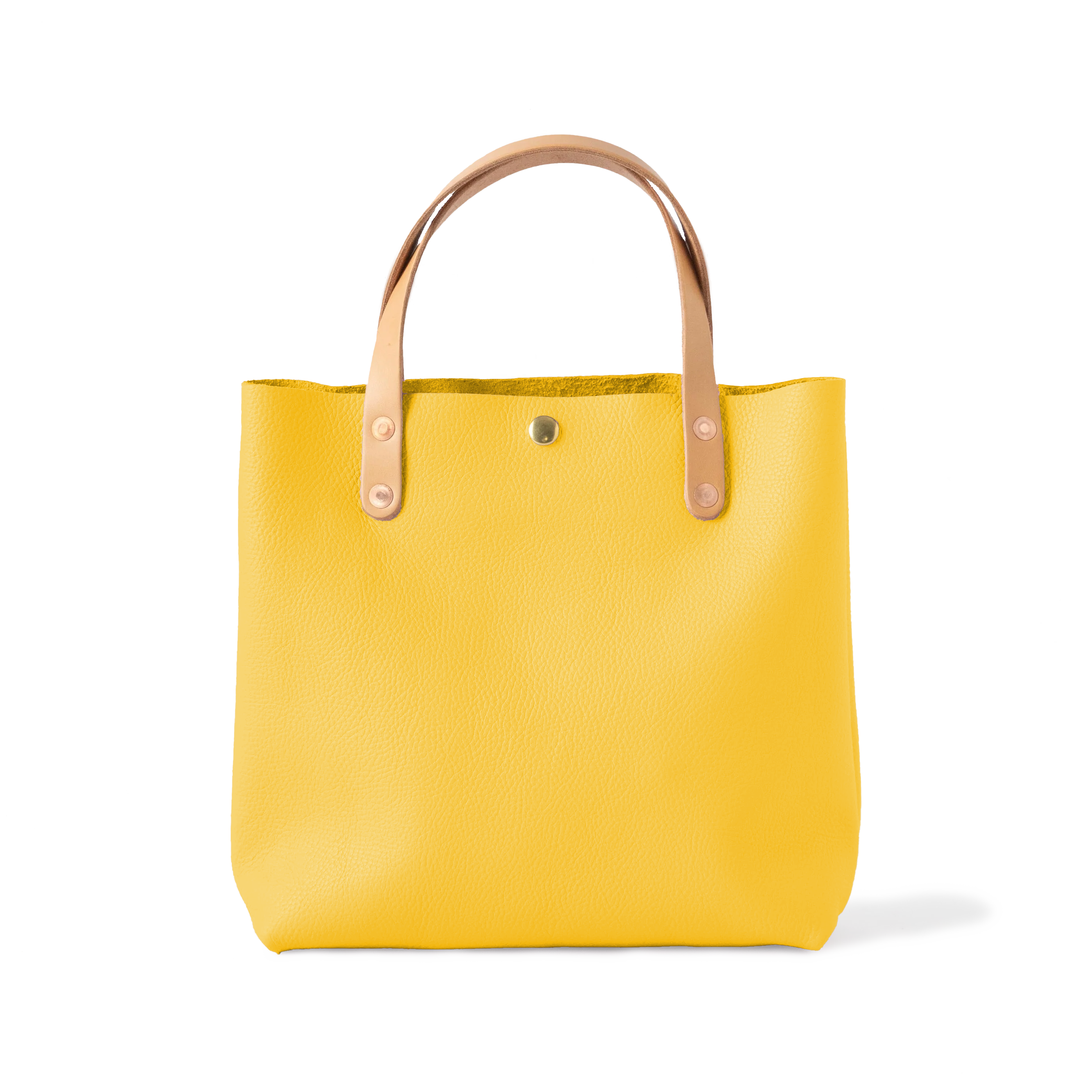 Yellow Italian Pebbled Mini Tote