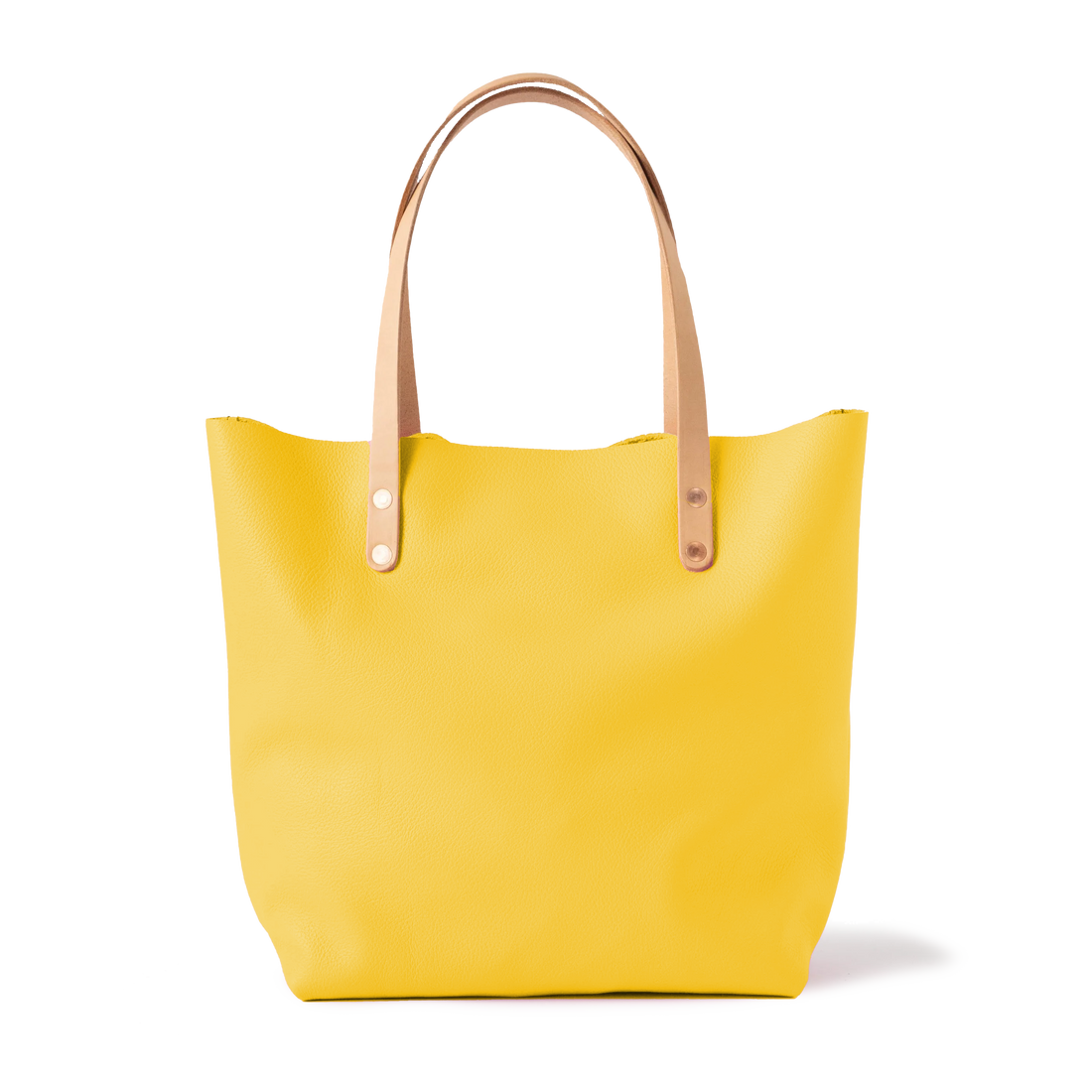 Yellow Italian Pebbled Tote