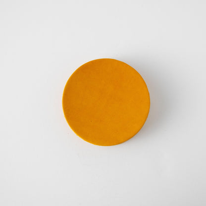 Yellow Leather Coasters