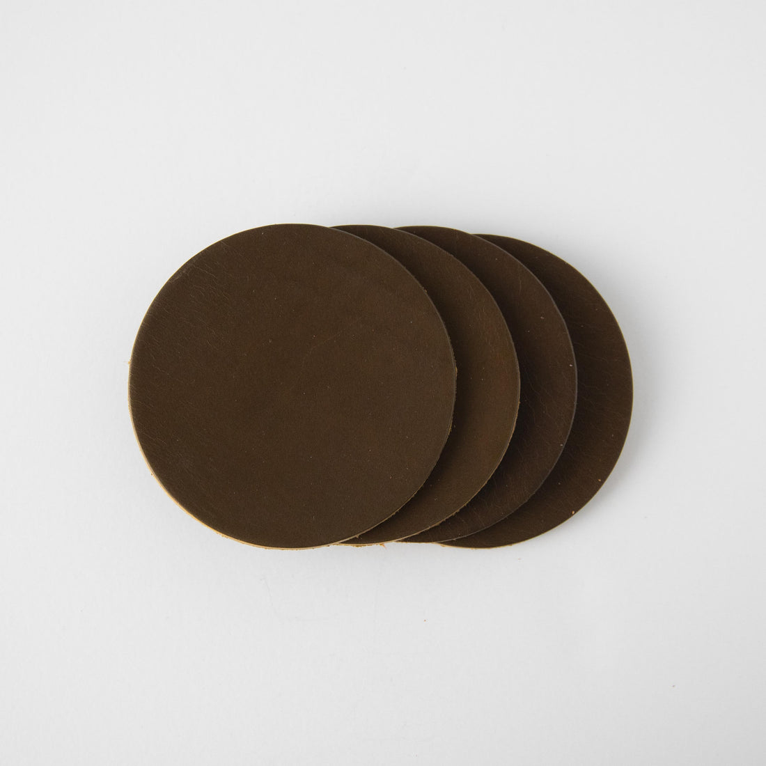 Olive Leather Coasters