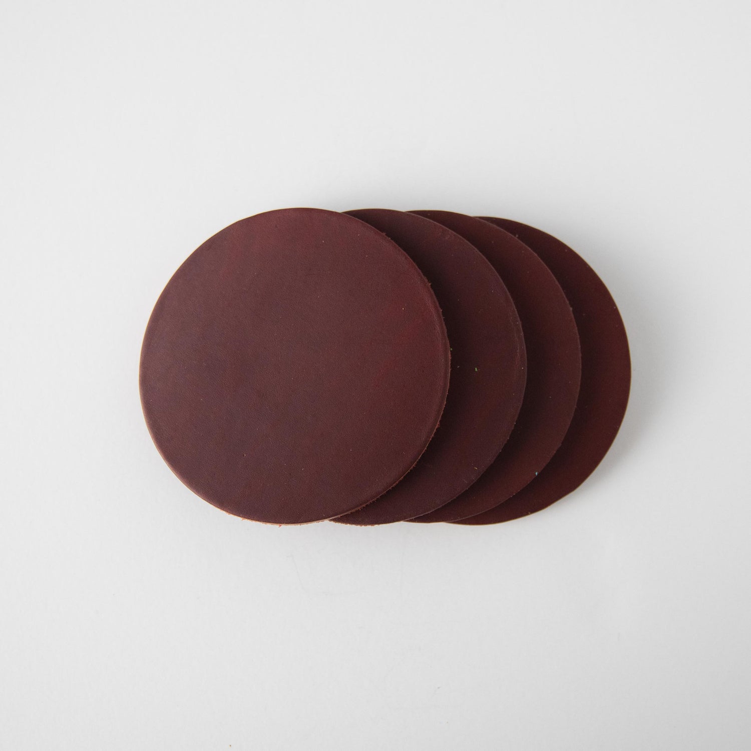 Oxblood Leather Coasters