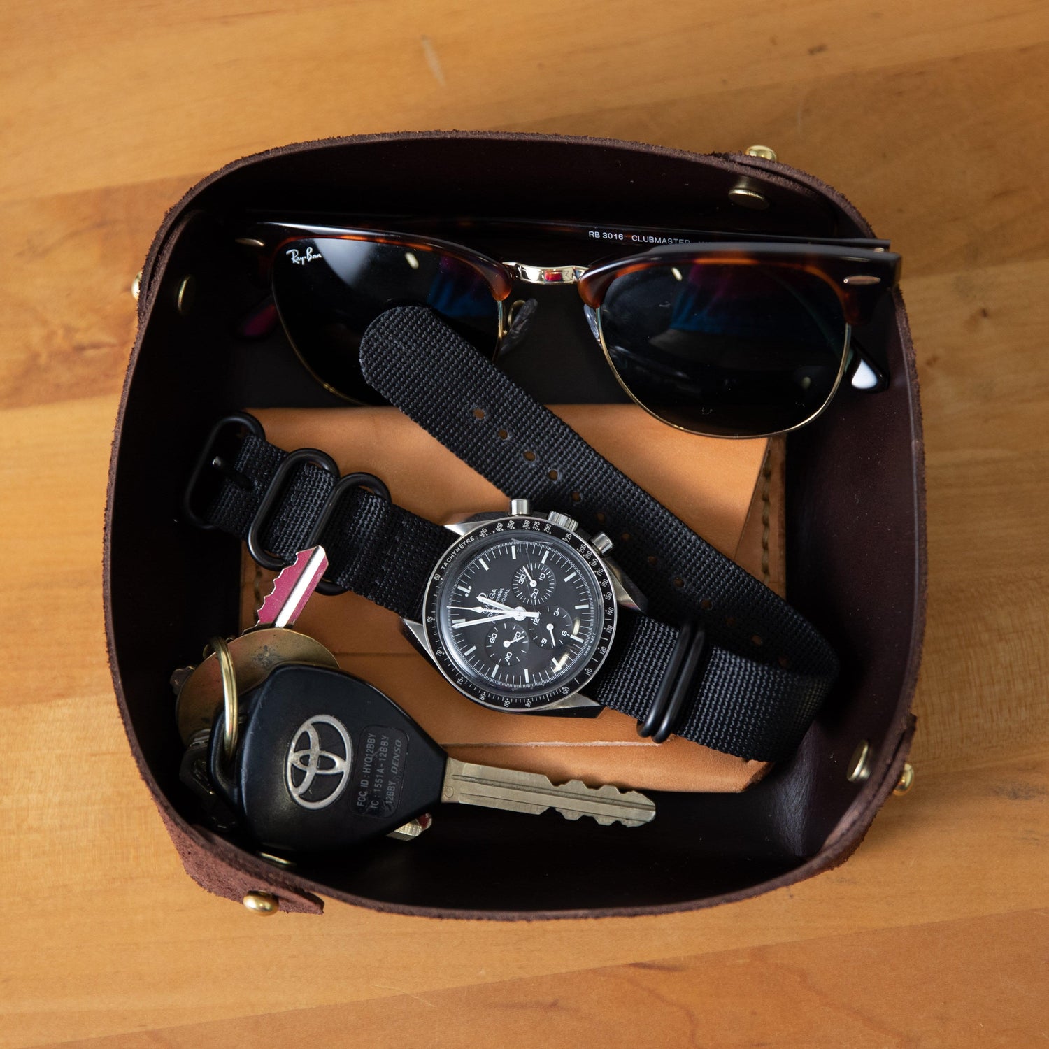 Brown Valet Tray