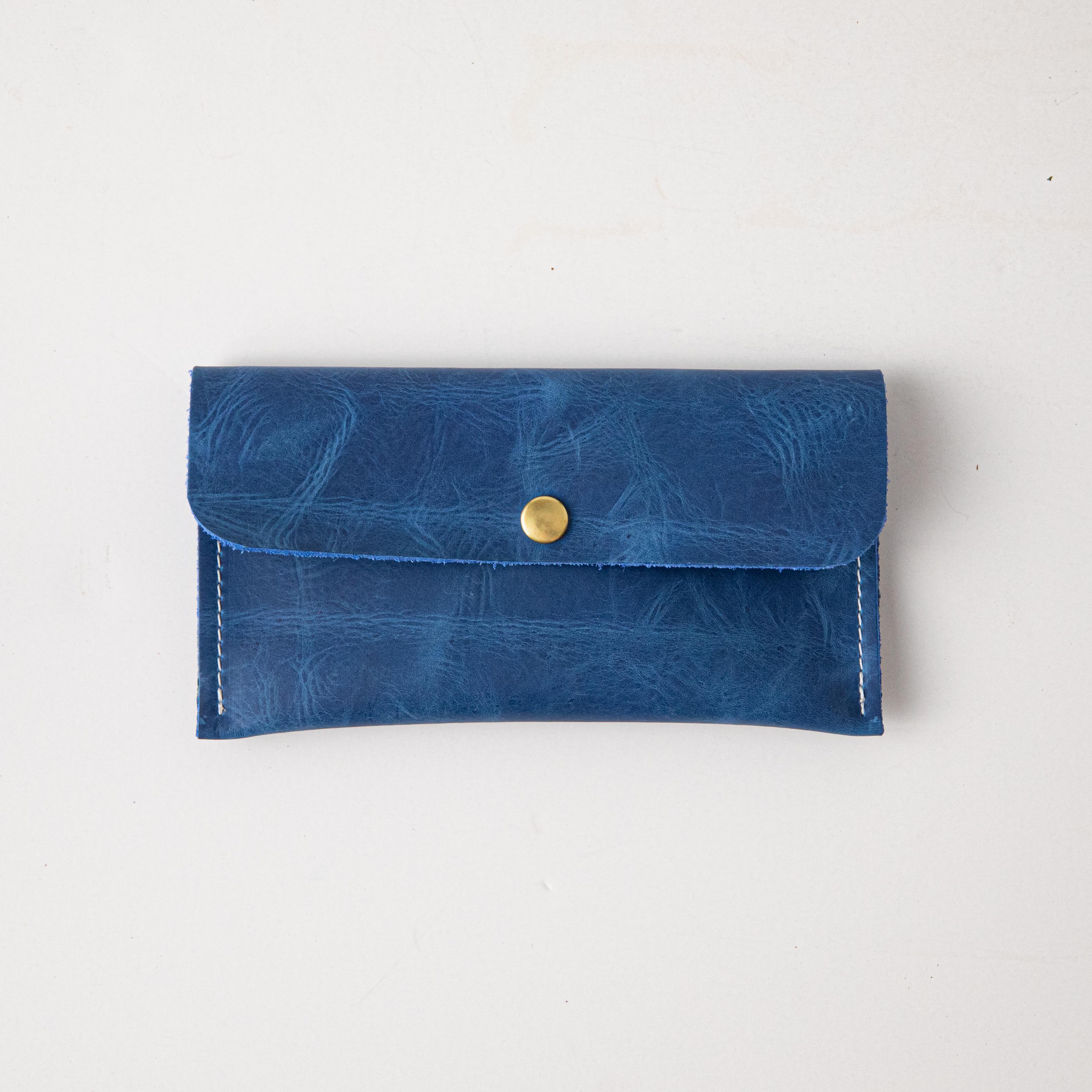 Sapphire Leather Clutch