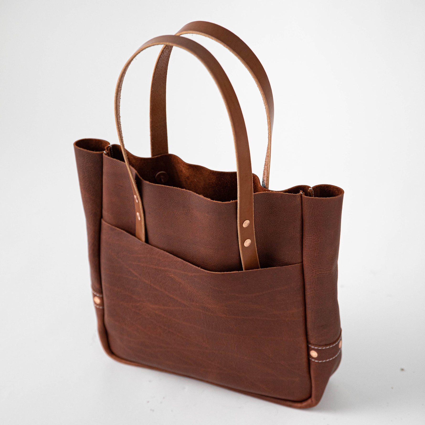 Tan Kodiak Carryall | Large Leather Tote Bags handmade by KMM & Co.