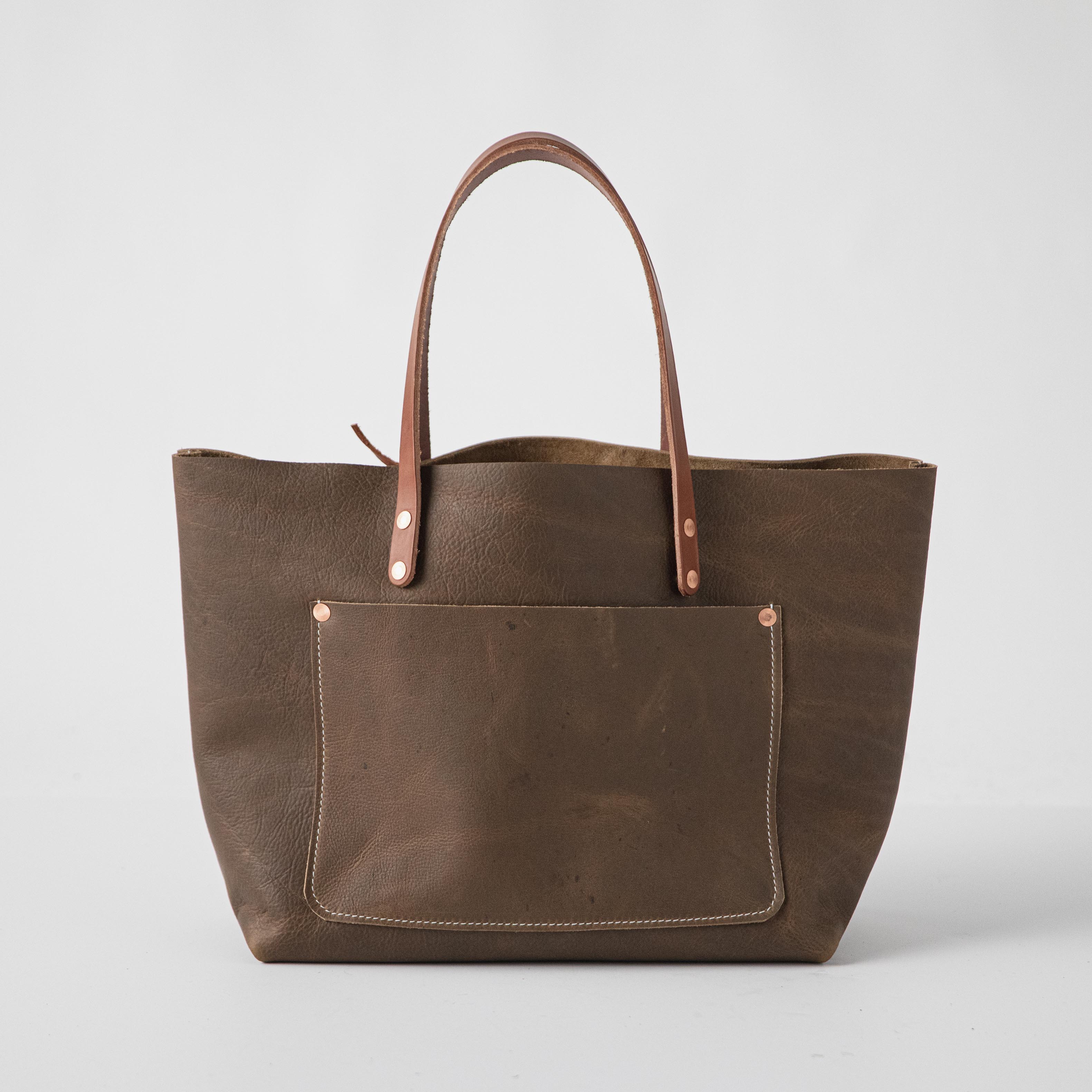 Market Tote Bags | Large Leather Tote Bags made in the USA by KMM