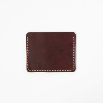 Burgundy Slim Card Wallet- slim wallet - mens leather wallet - KMM &amp; Co.