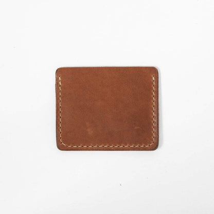 Cognac Slim Card Wallet- slim wallet - mens leather wallet - KMM &amp; Co.