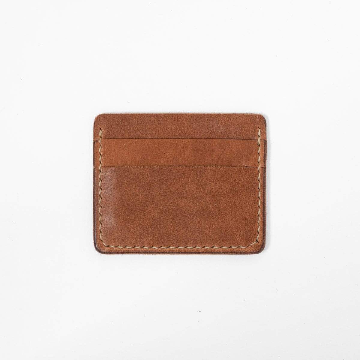 Cognac Slim Card Wallet- slim wallet - mens leather wallet - KMM &amp; Co.