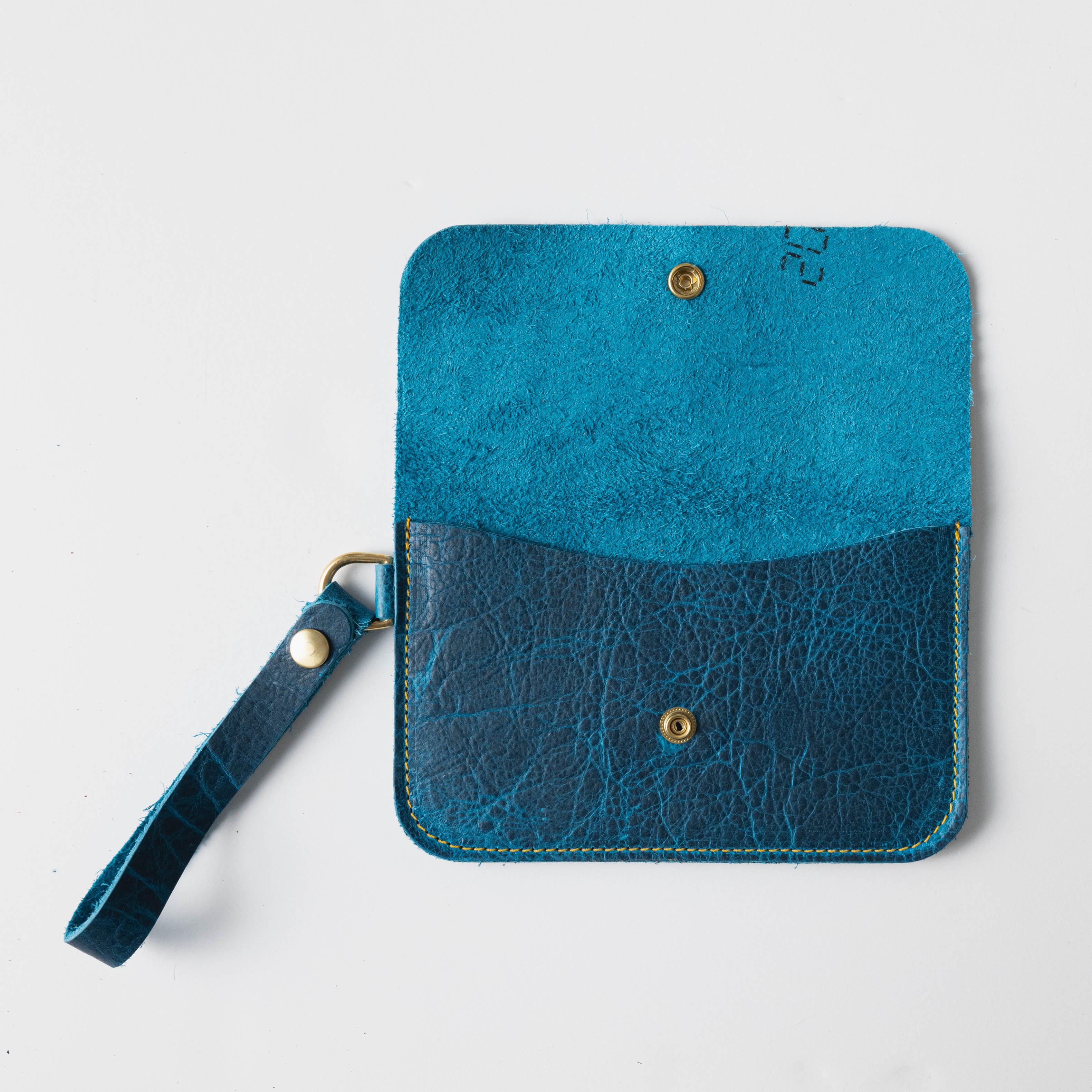 Petrol blue clutch bag sale