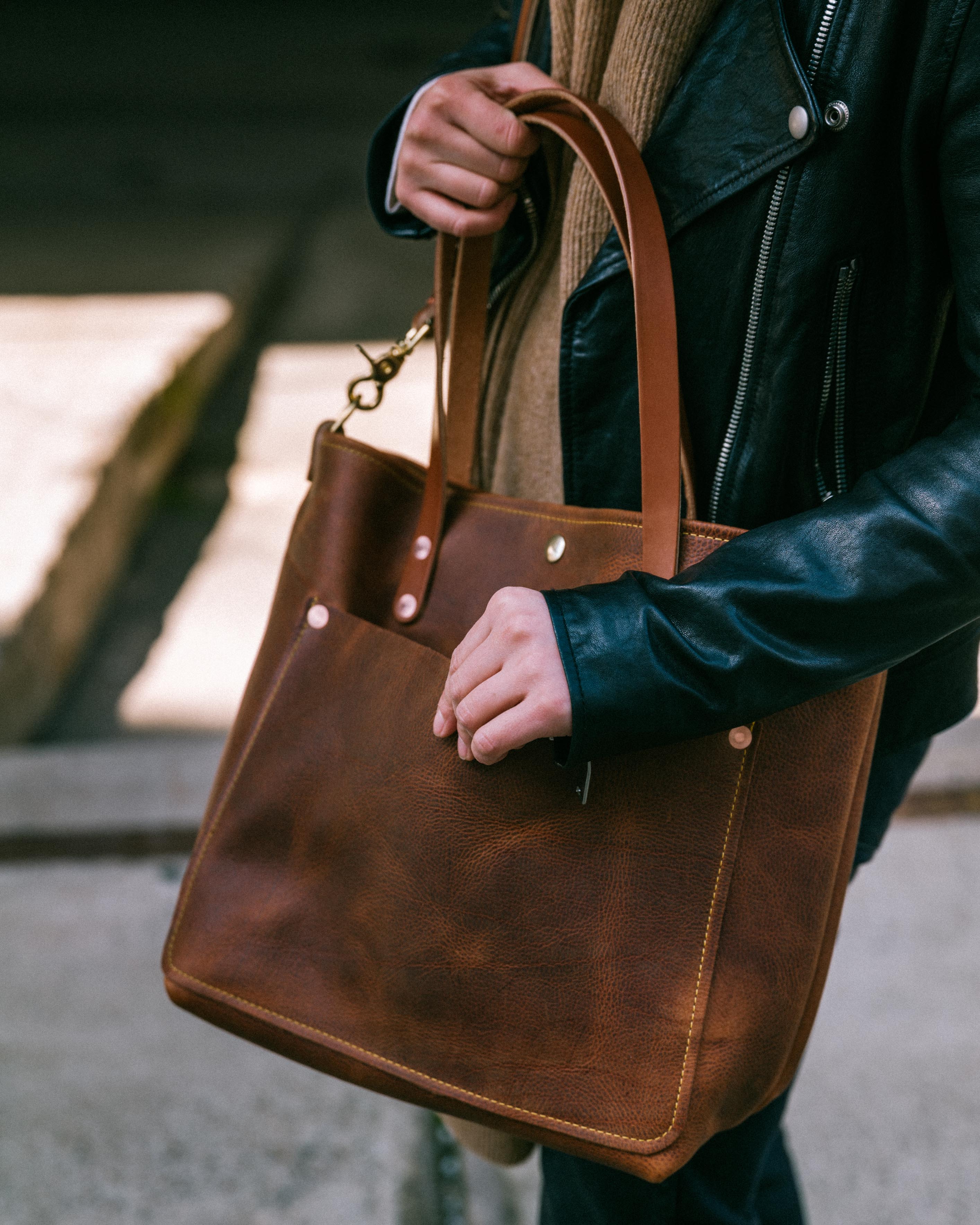 S11 LEATHER BRIDGE TOTE BAG トートバッグBrown 50%OFF - n3quimica