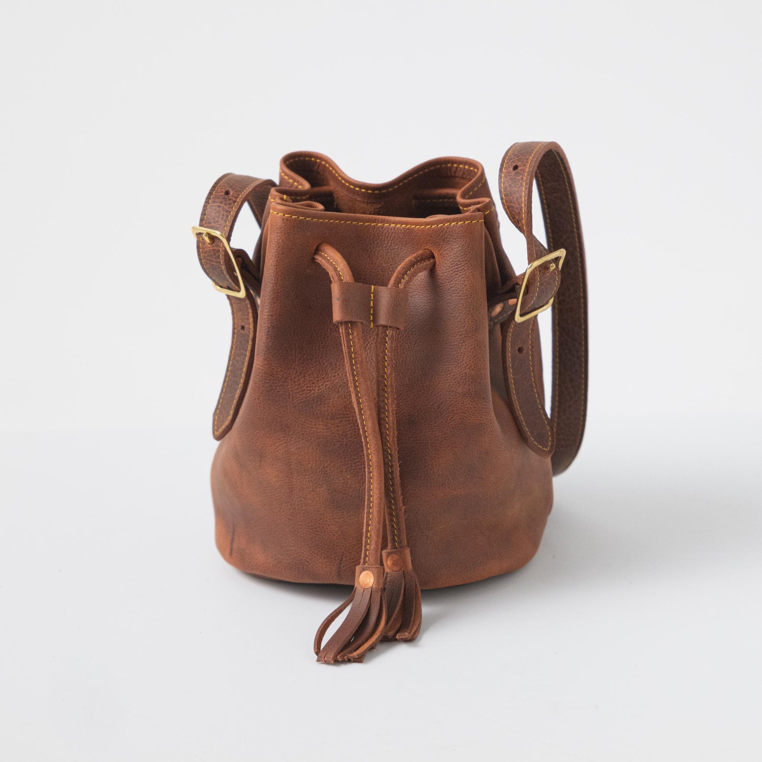 Leather bucket bag crossbody Clearance