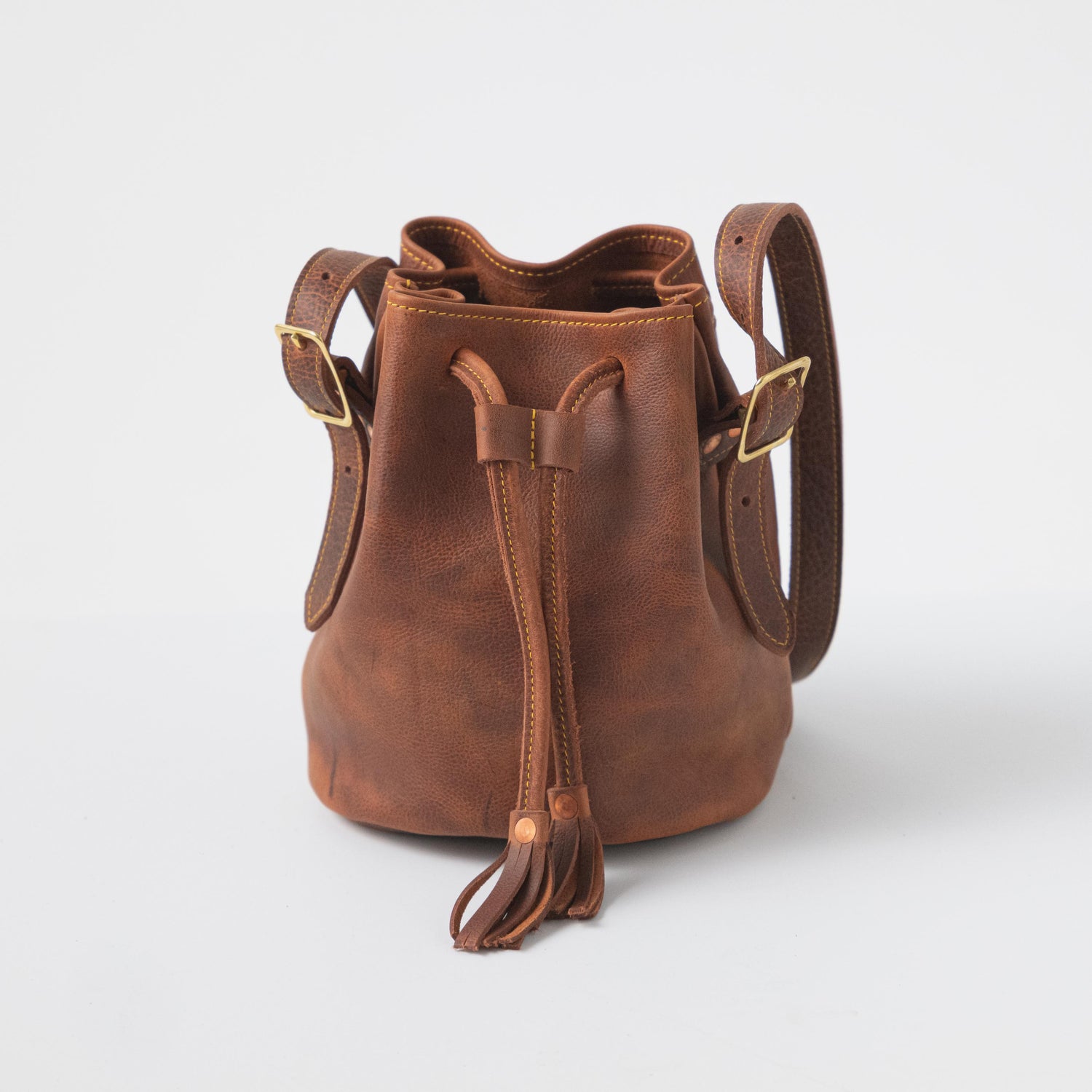 Crossbody Leather Bag Bucket Bag Small Leather Purse -  Norway