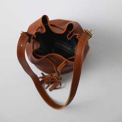 Leather Bucket Bag | Handmade Leather Crossbody Bag by KMM & Co.