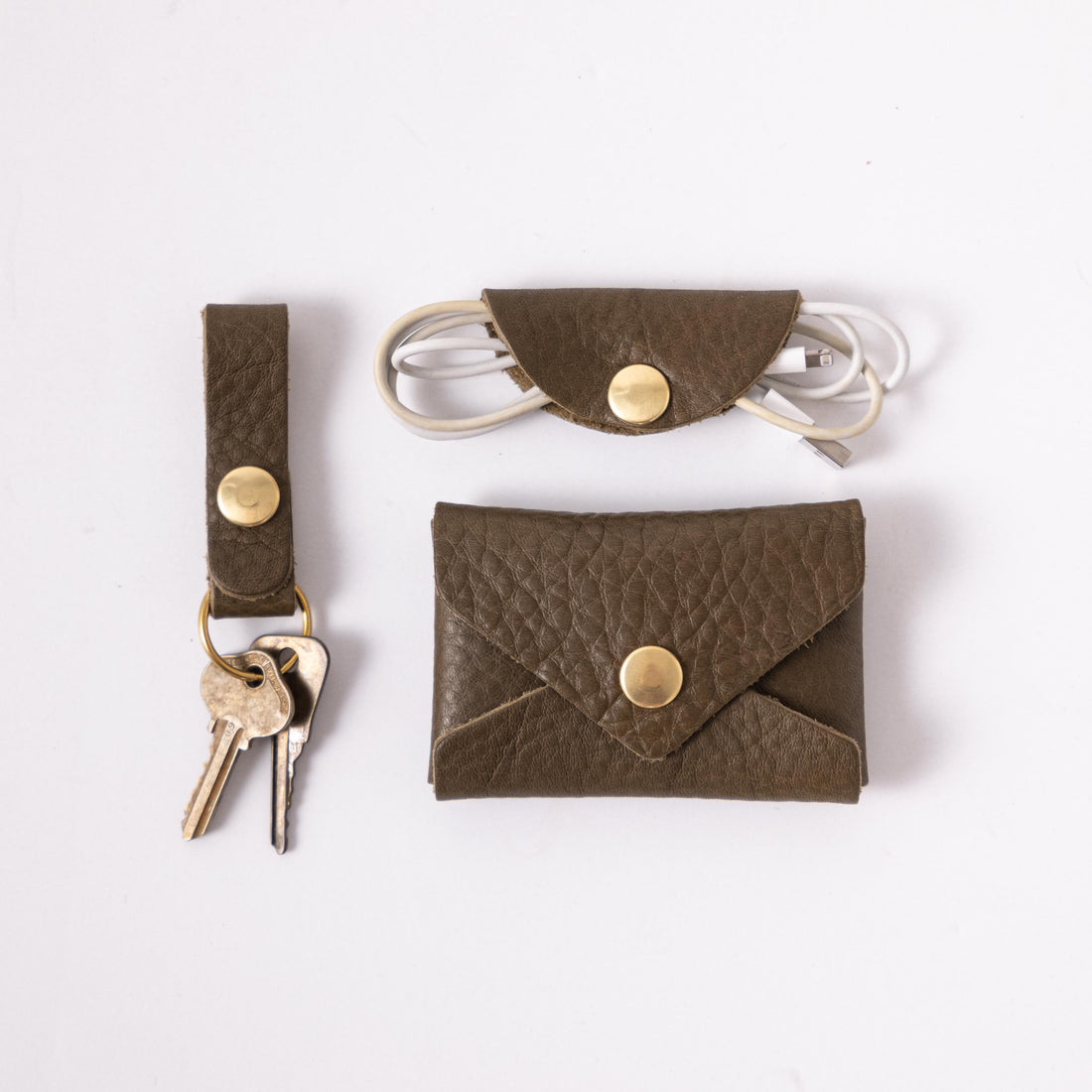 Grey Kodiak Gift Set | Leather Goods Handmade in The USA by KMM & Co.