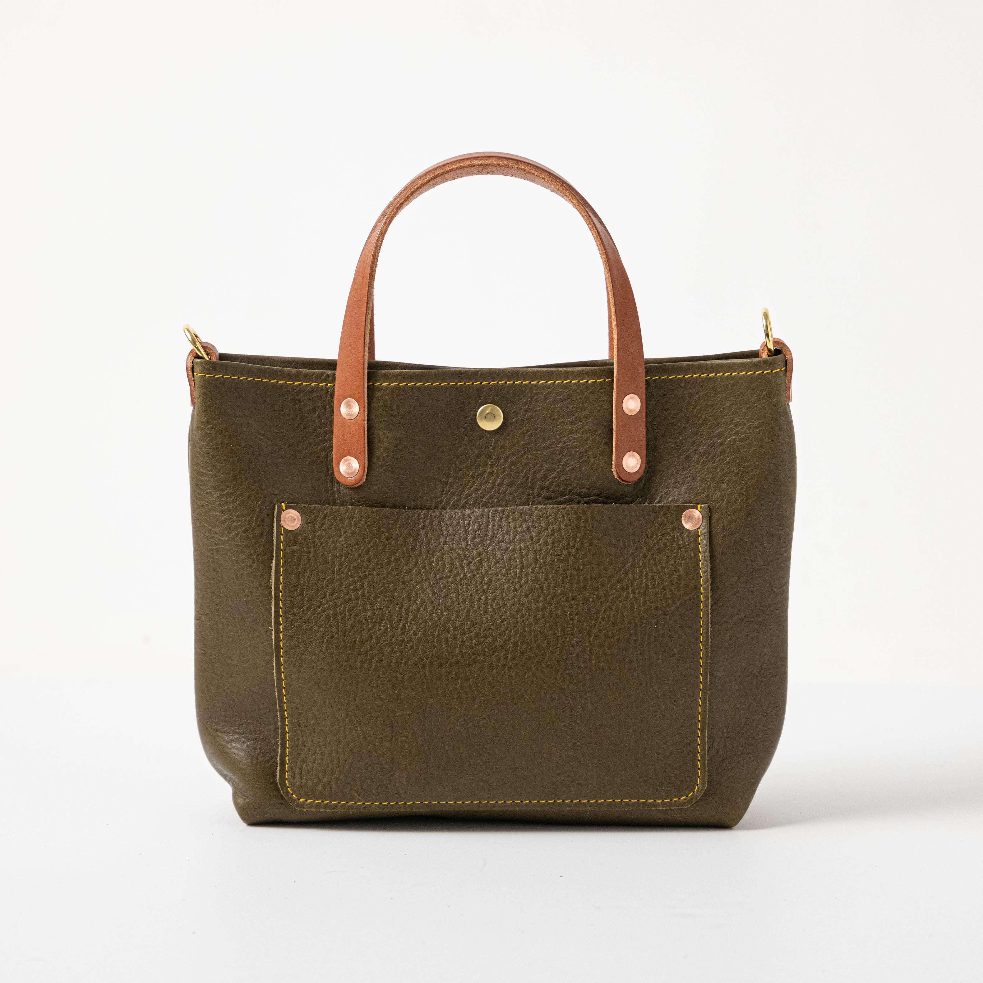 The leather mini traveler best sale tote bag