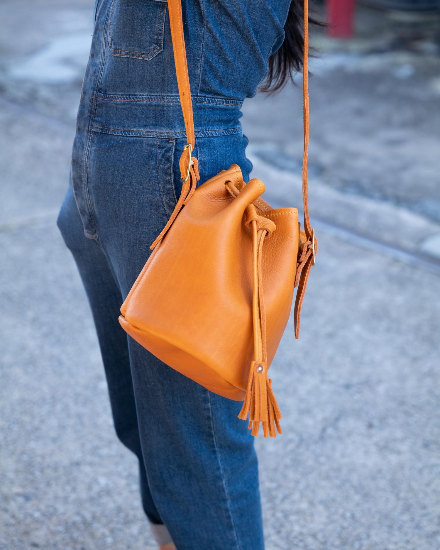 Orange Cypress Bucket Bag