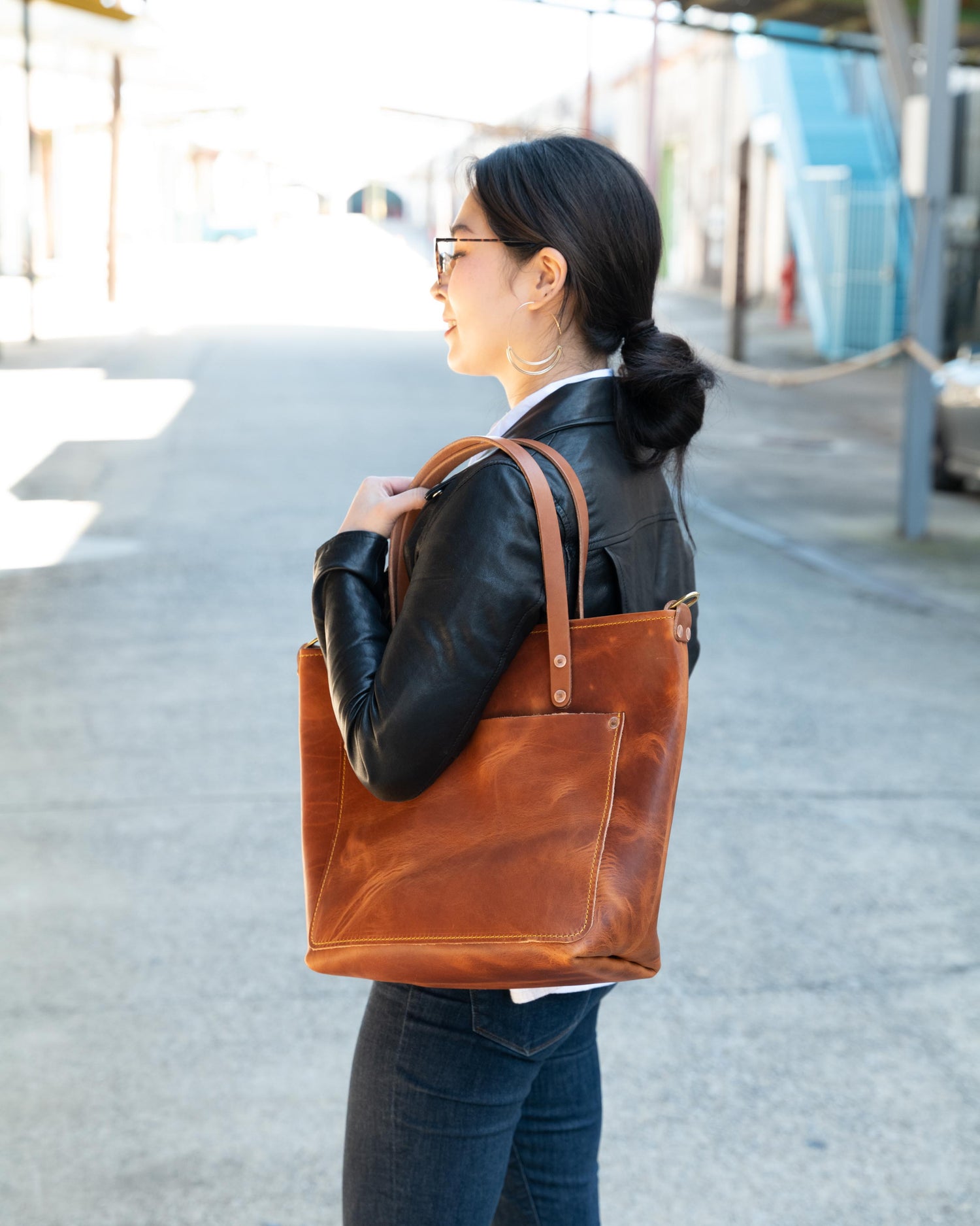 Unique Denim Handbags | Handmade Leather Bags | She-Bang Shop