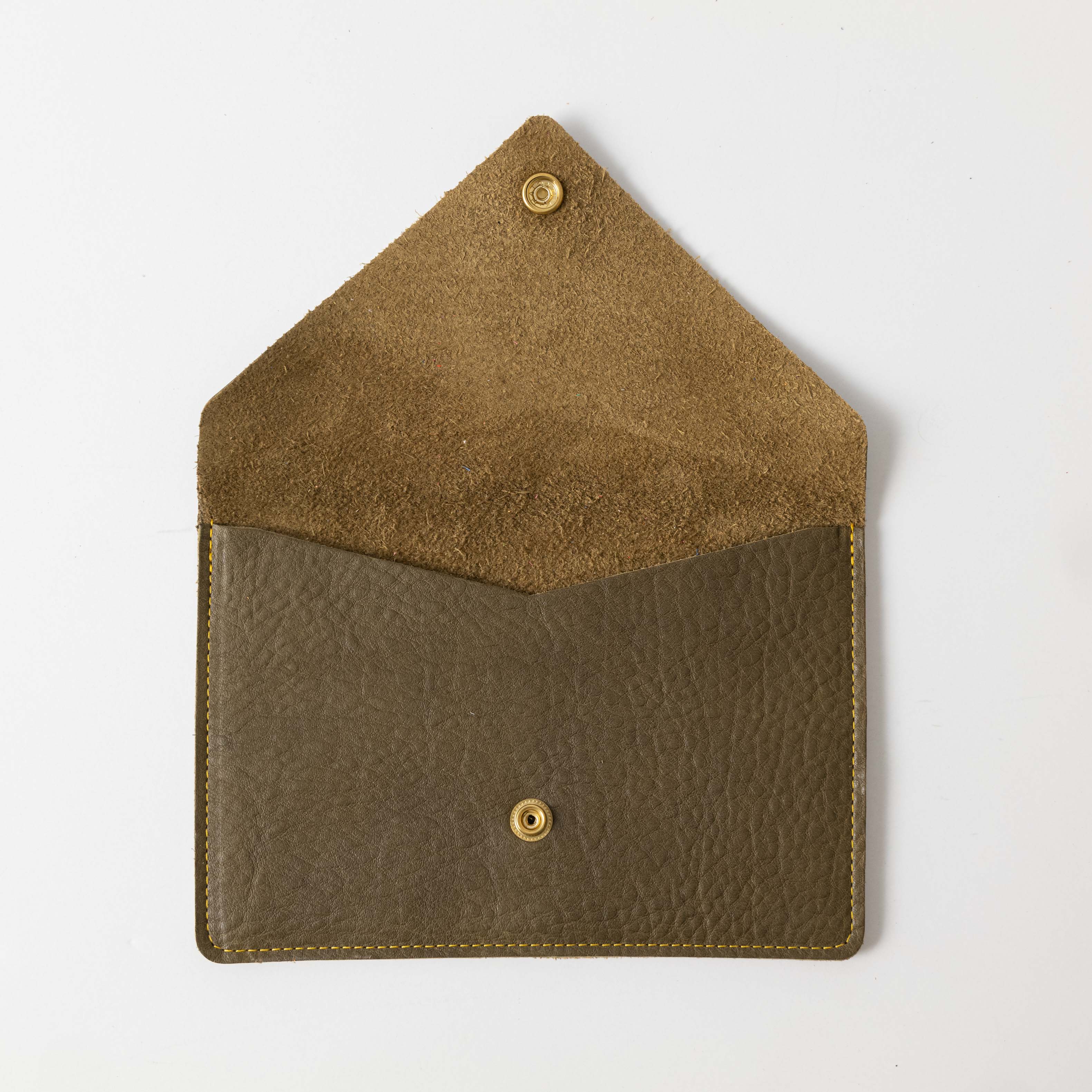Olive Cypress Leather Clutch