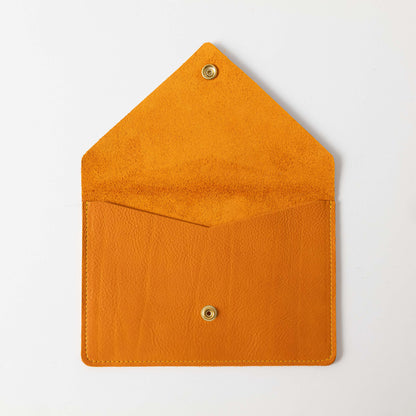 Orange Cypress Leather Clutch