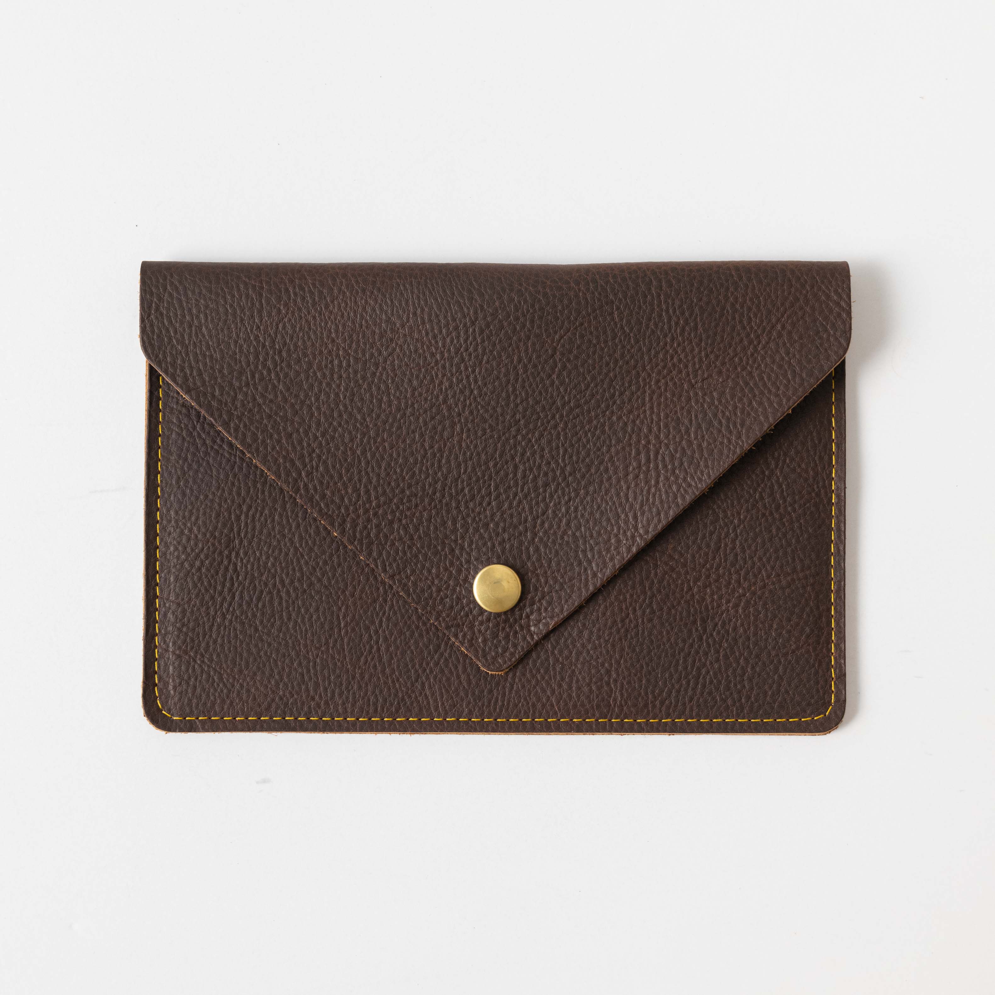 Brown Kodiak Leather Clutch