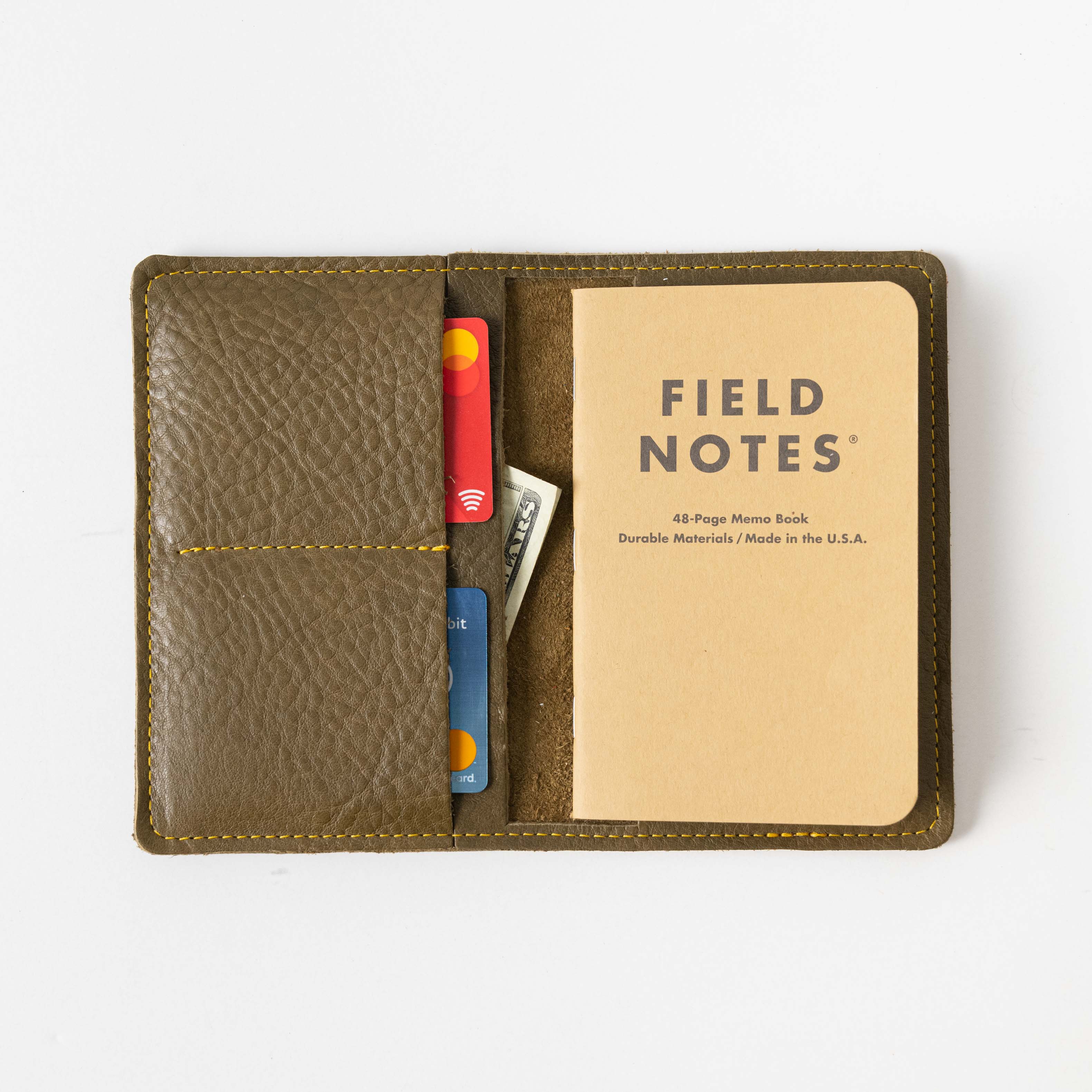 Passport Leather Cover #87, brand new, hand made, hand stitched, high quality made in the USA, field notes/ passport cover natural leather