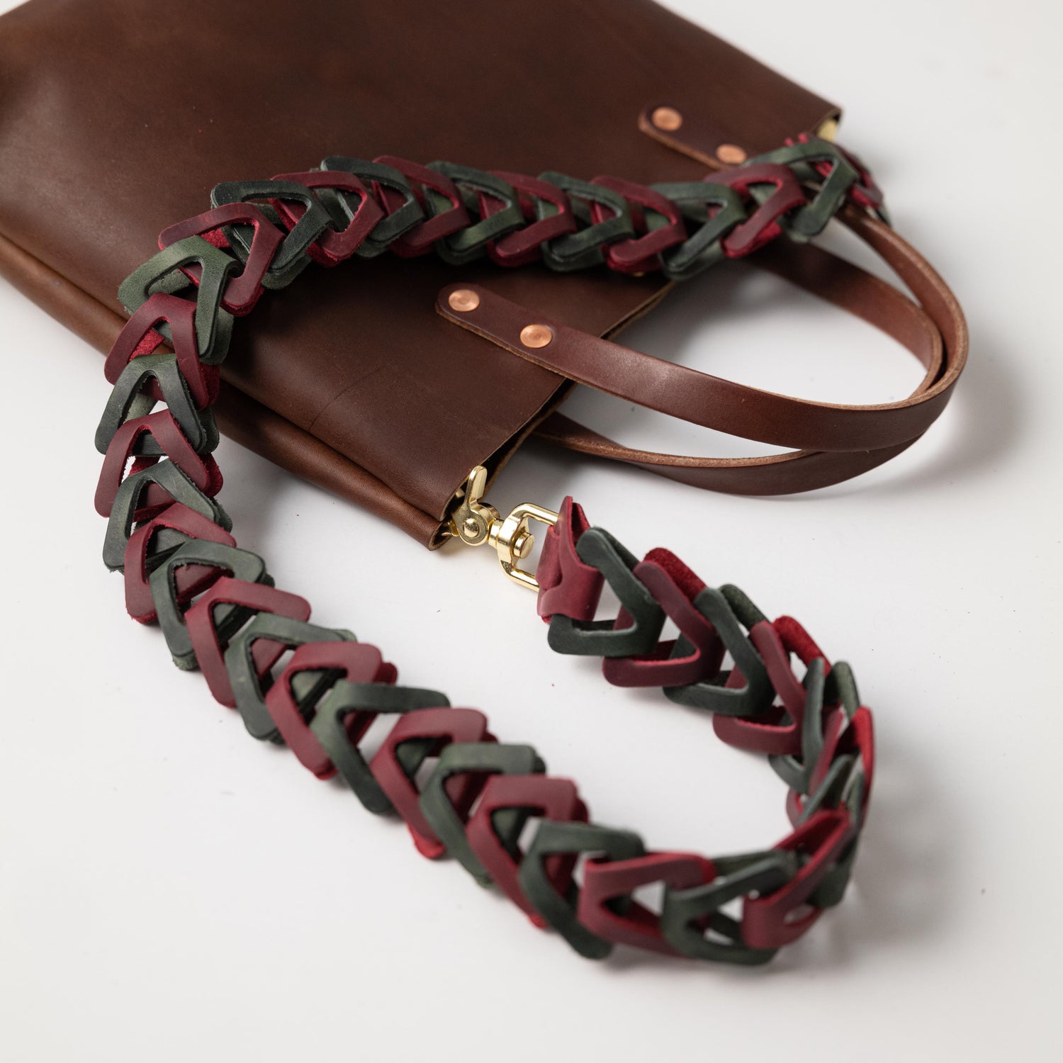 Christmas Leather Chain Link Strap