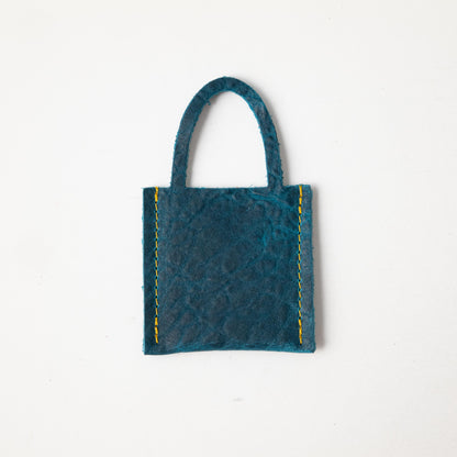 Petrol Blue Bison Tiny Tote