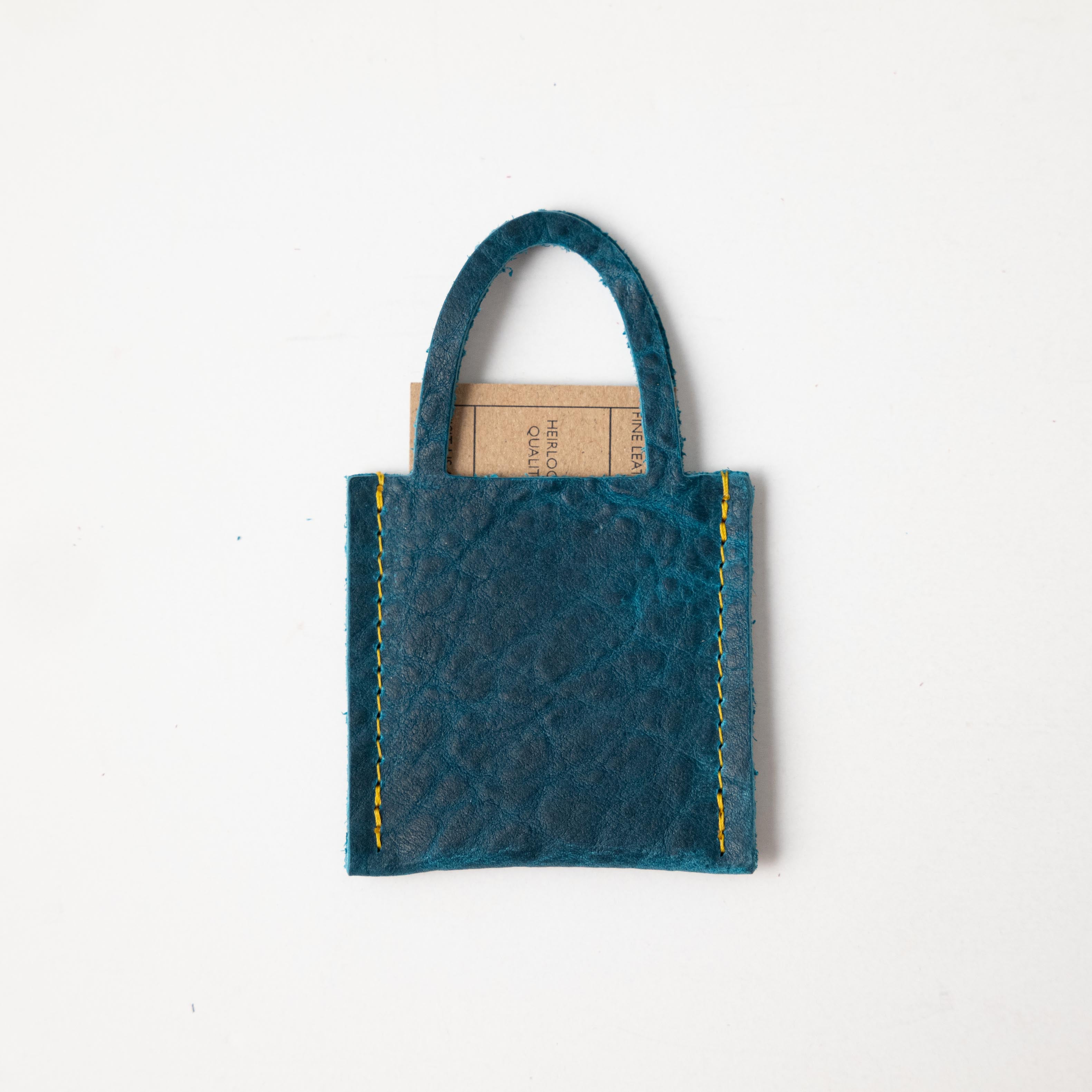 Petrol Blue Bison Tiny Tote