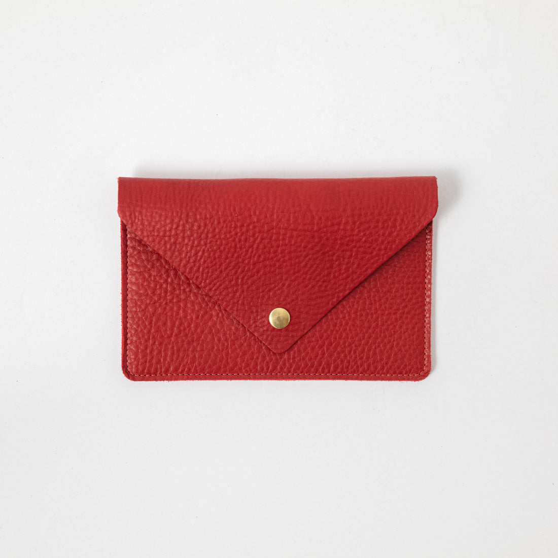 Red Cypress Leather Clutch