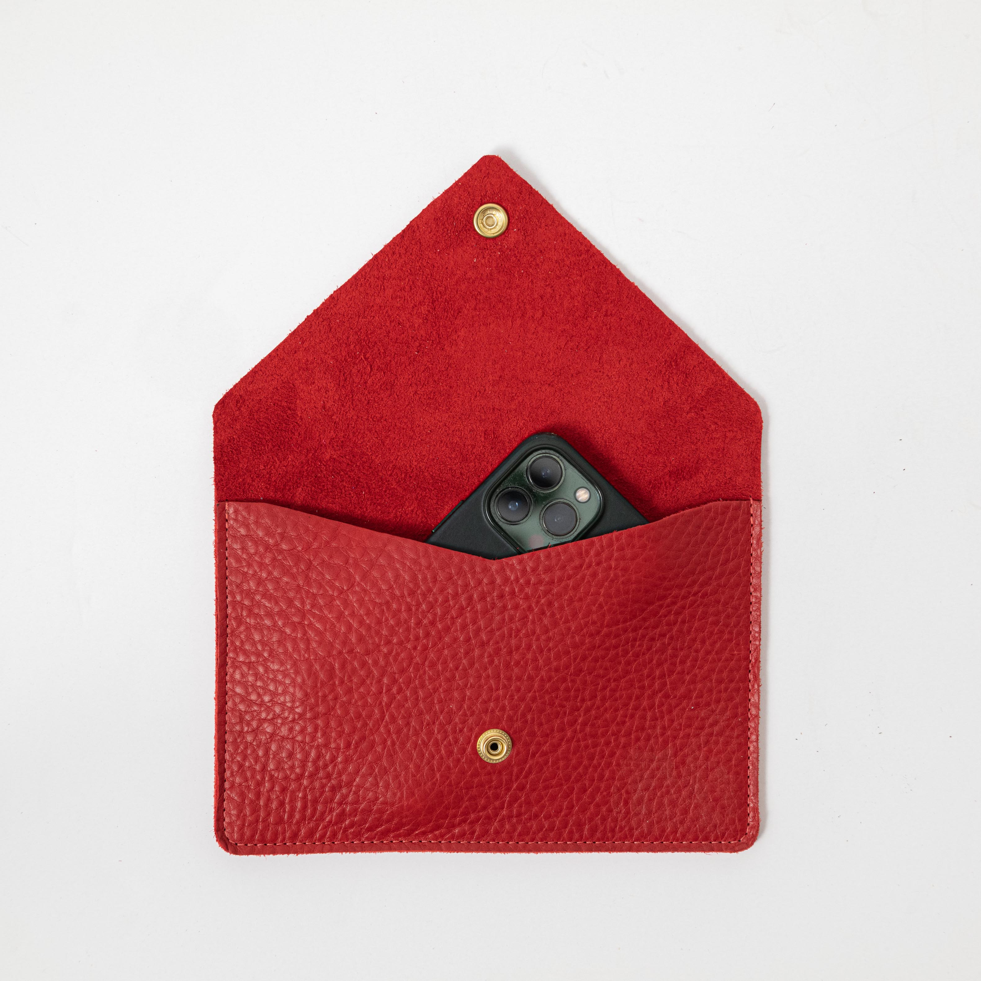 Red Cypress Leather Clutch