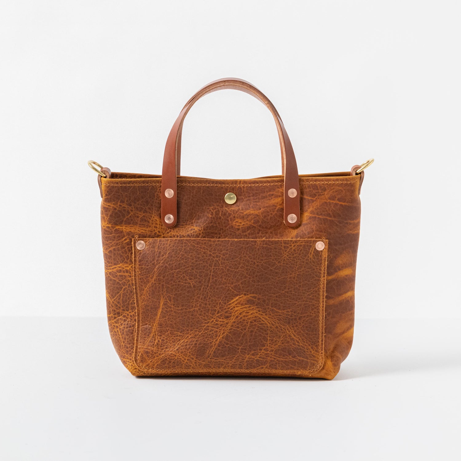 Mini Crossbody Tote, Nutmeg / Zipper