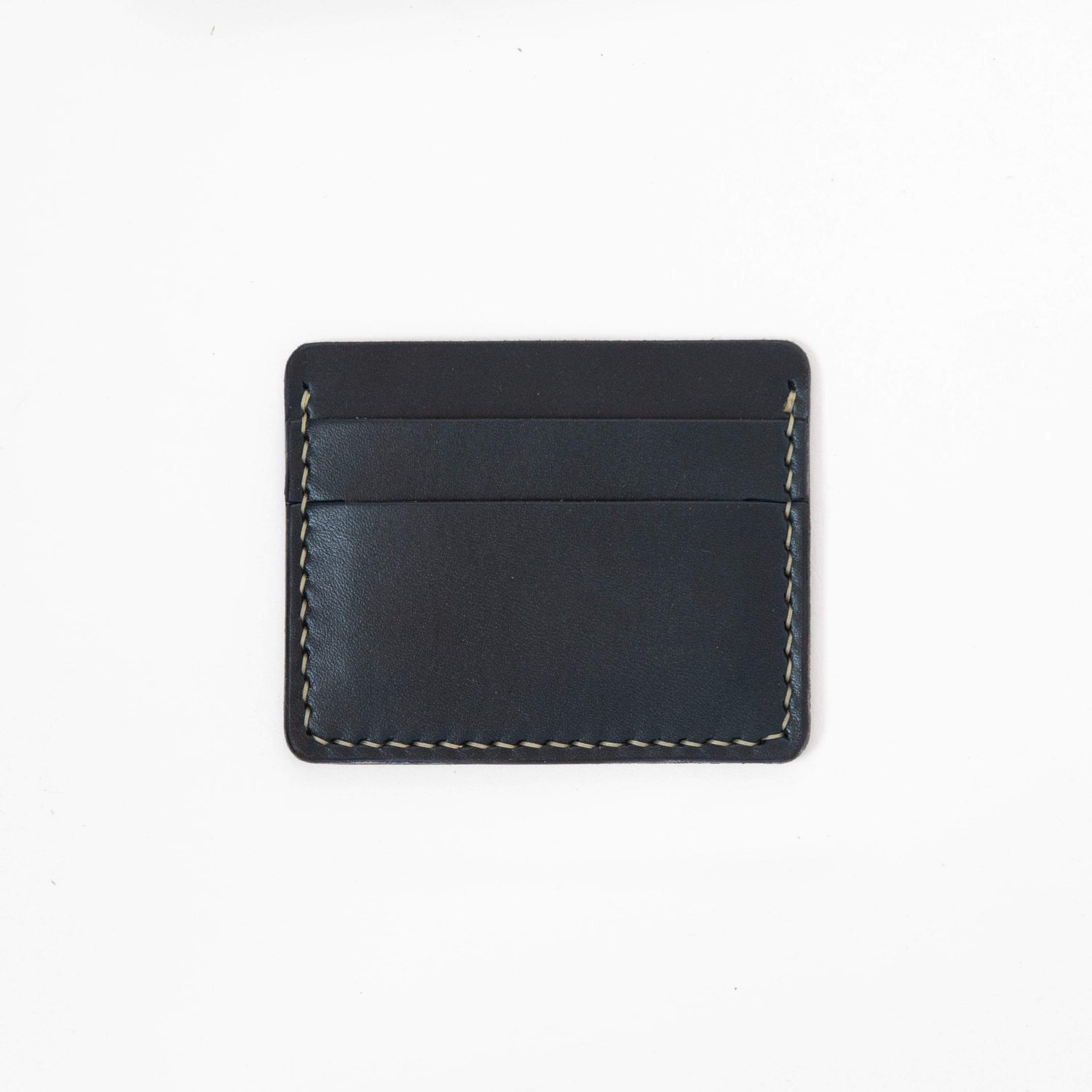 Navy Slim Card Wallet- slim wallet - mens leather wallet - KMM &amp; Co.