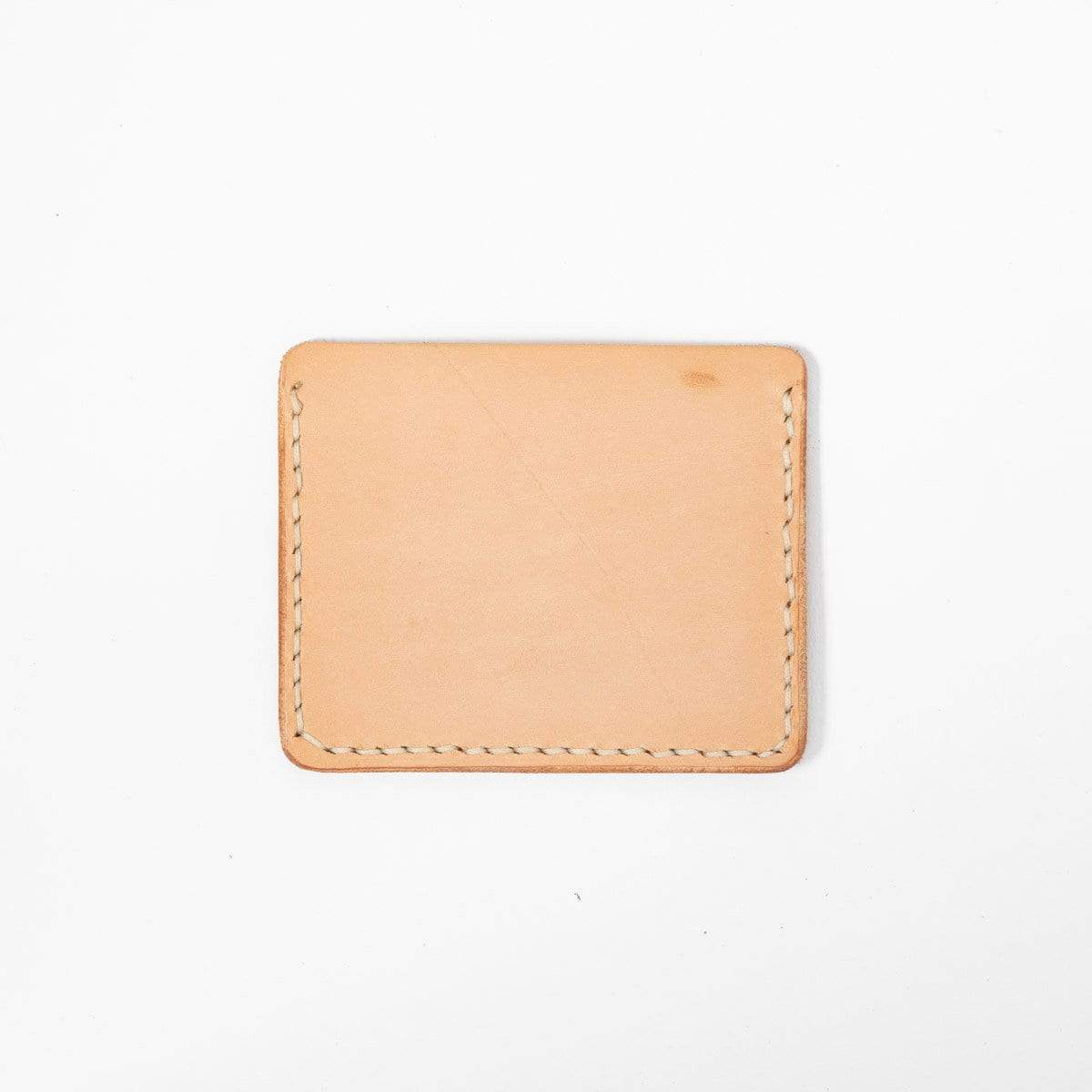 Rustic Vegetable Tan Slim Card Wallet- slim wallet - mens leather wallet - KMM &amp; Co.