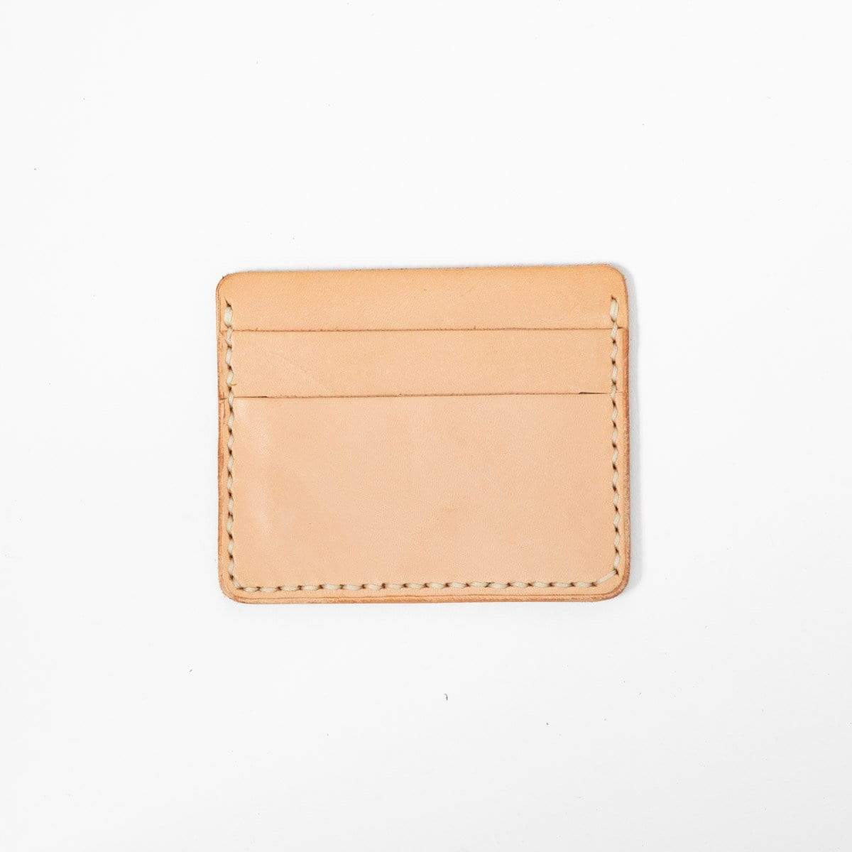 Rustic Vegetable Tan Slim Card Wallet- slim wallet - mens leather wallet - KMM &amp; Co.