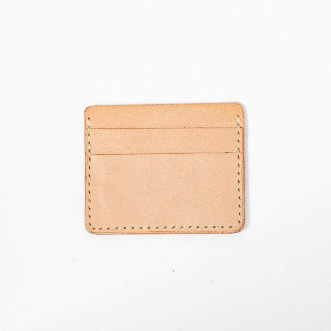 Vegetable Tan Slim Card Wallet- slim wallet - mens leather wallet - KMM &amp; Co.