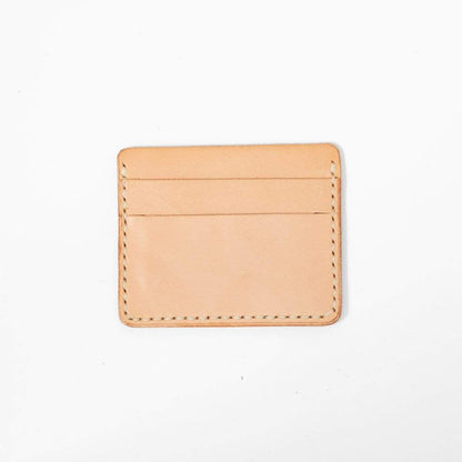 Vegetable Tan Slim Card Wallet- slim wallet - mens leather wallet - KMM &amp; Co.