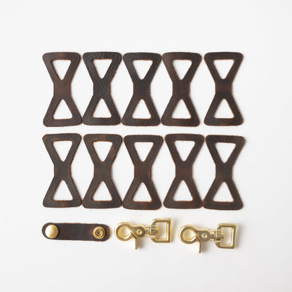 Brown Kodiak Leather Chain Links