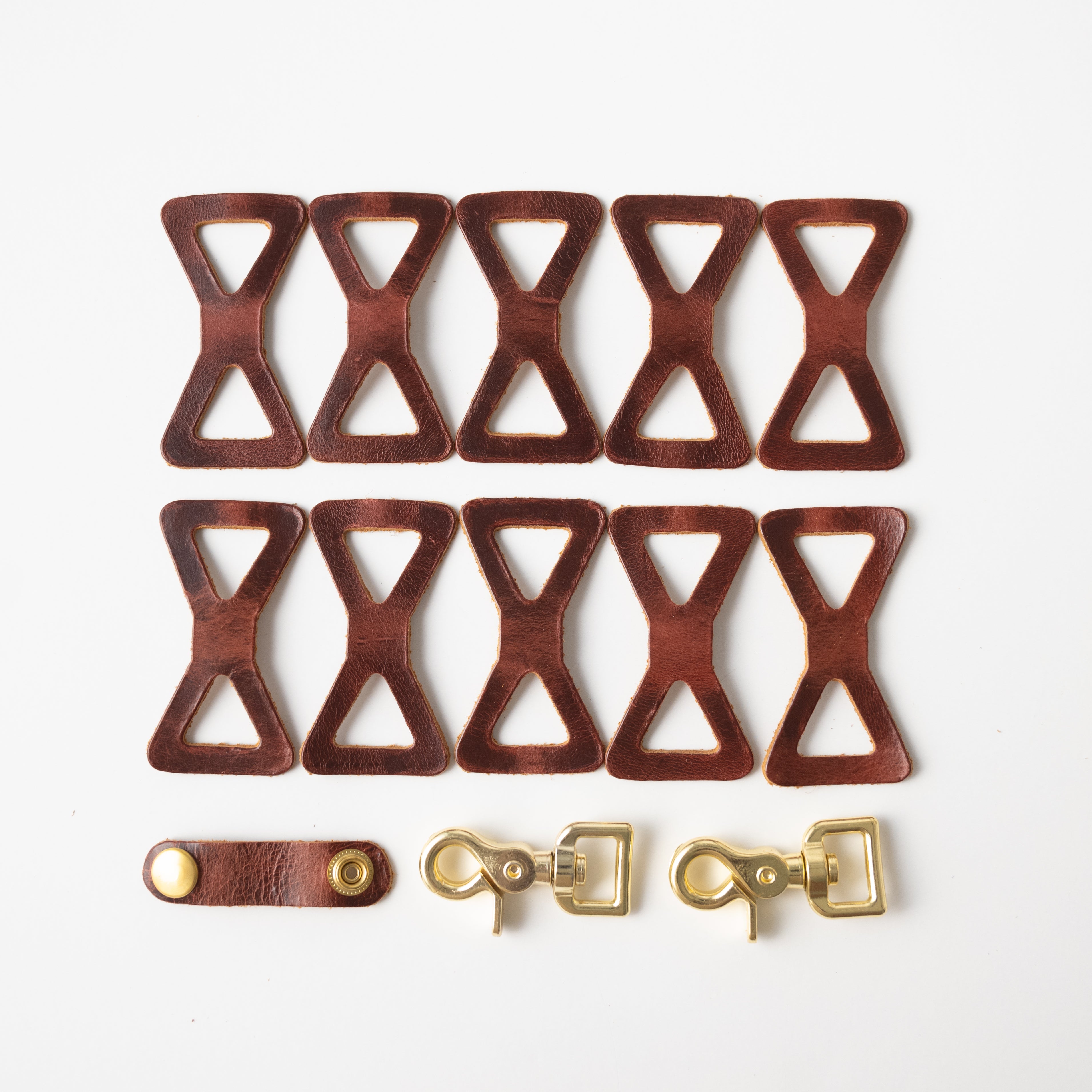 Cinnamon Leather Chain Links
