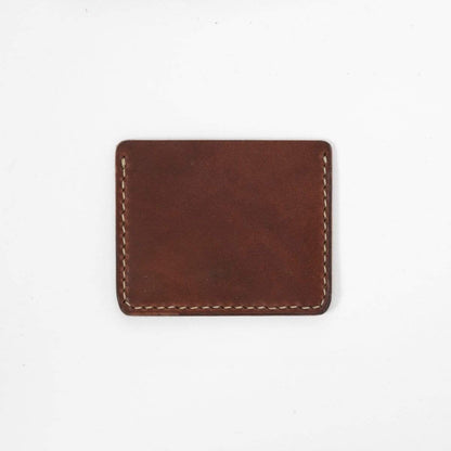 Medium Brown Slim Card Wallet- slim wallet - mens leather wallet - KMM &amp; Co.